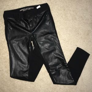 American Eagle Leather Jeggings